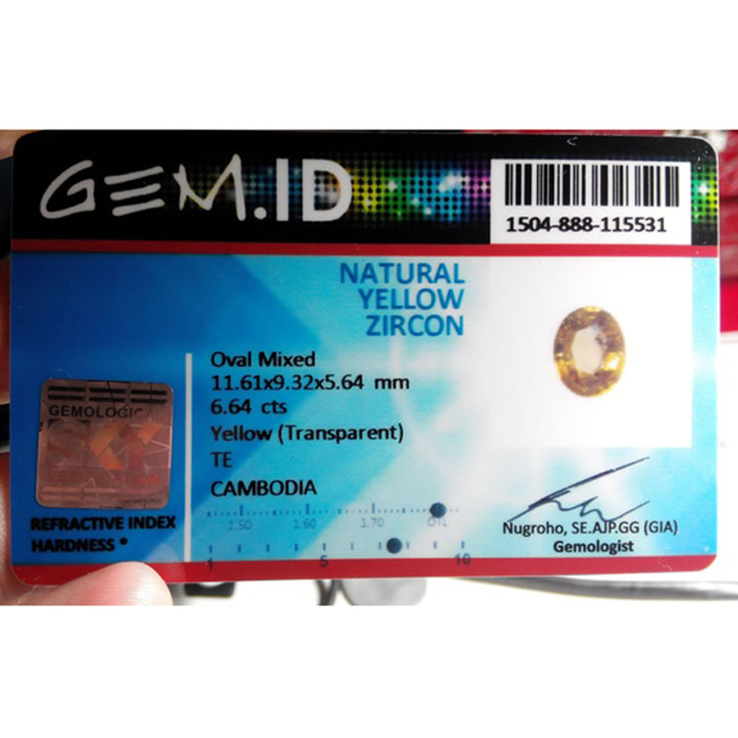Batu Yellow Zircon Super Luster